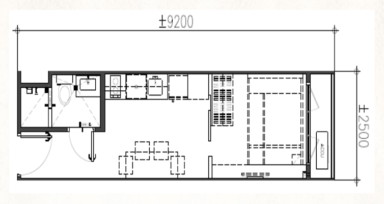 Studio Unit Floor plan - Sands Residences
