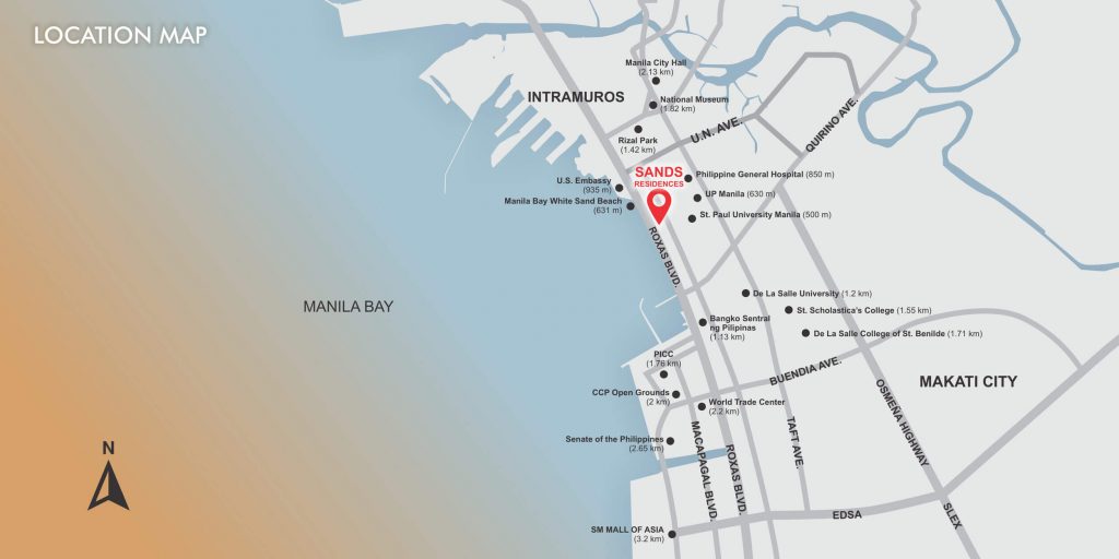 Location Map of Sands Residences Location Map of Sands Residences