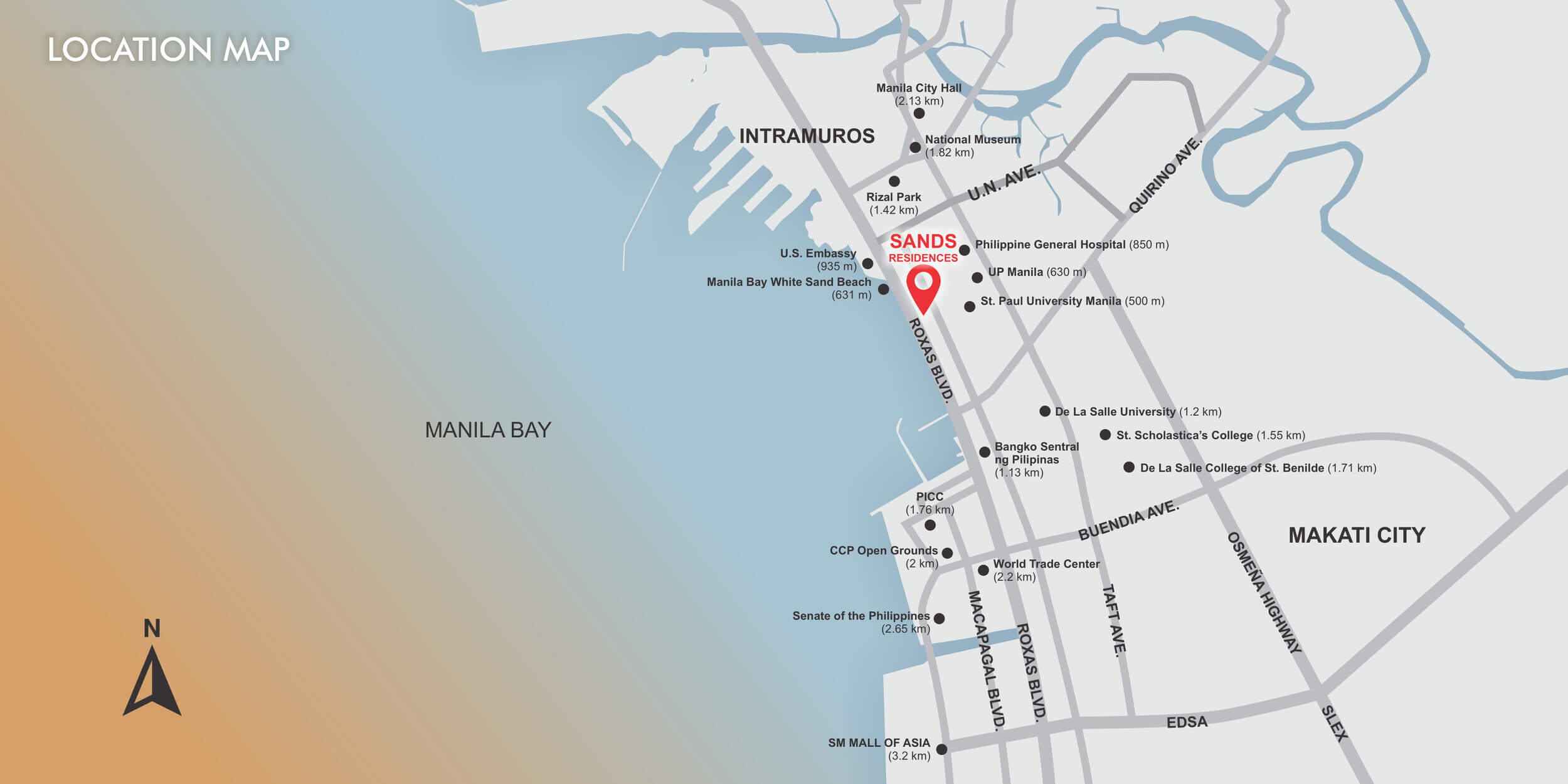 Location Map of Sands Residences Location Map of Sands Residences